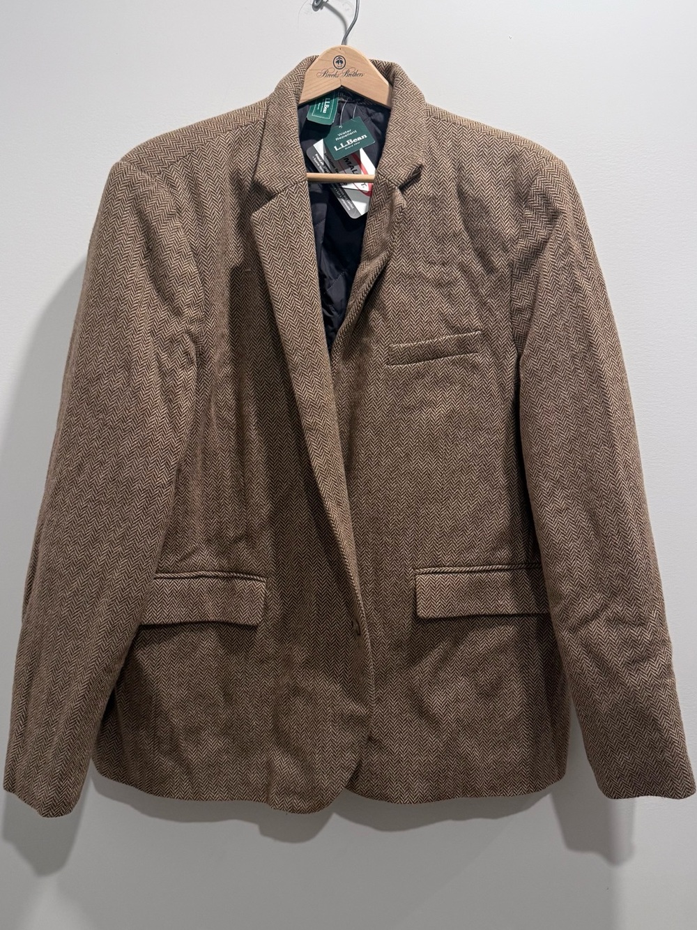 L.L Bean Brown Wool 75% Blazer